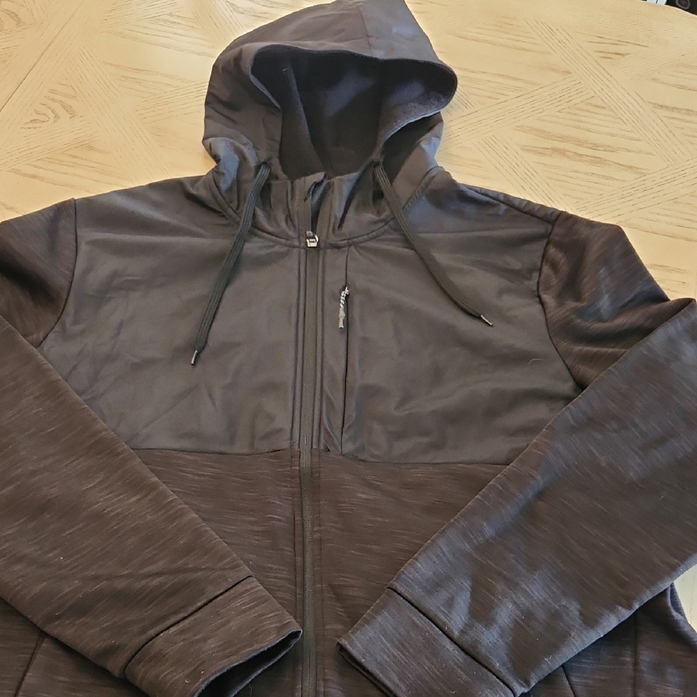 Tek Gear WARM TEK Black Hooded Jacket Men's Size Large
